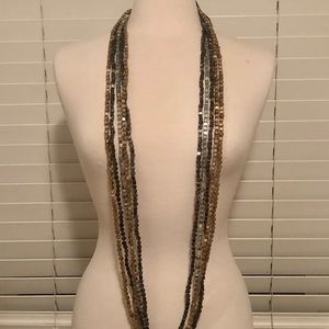 Tiered long tie necklace Jianhui London